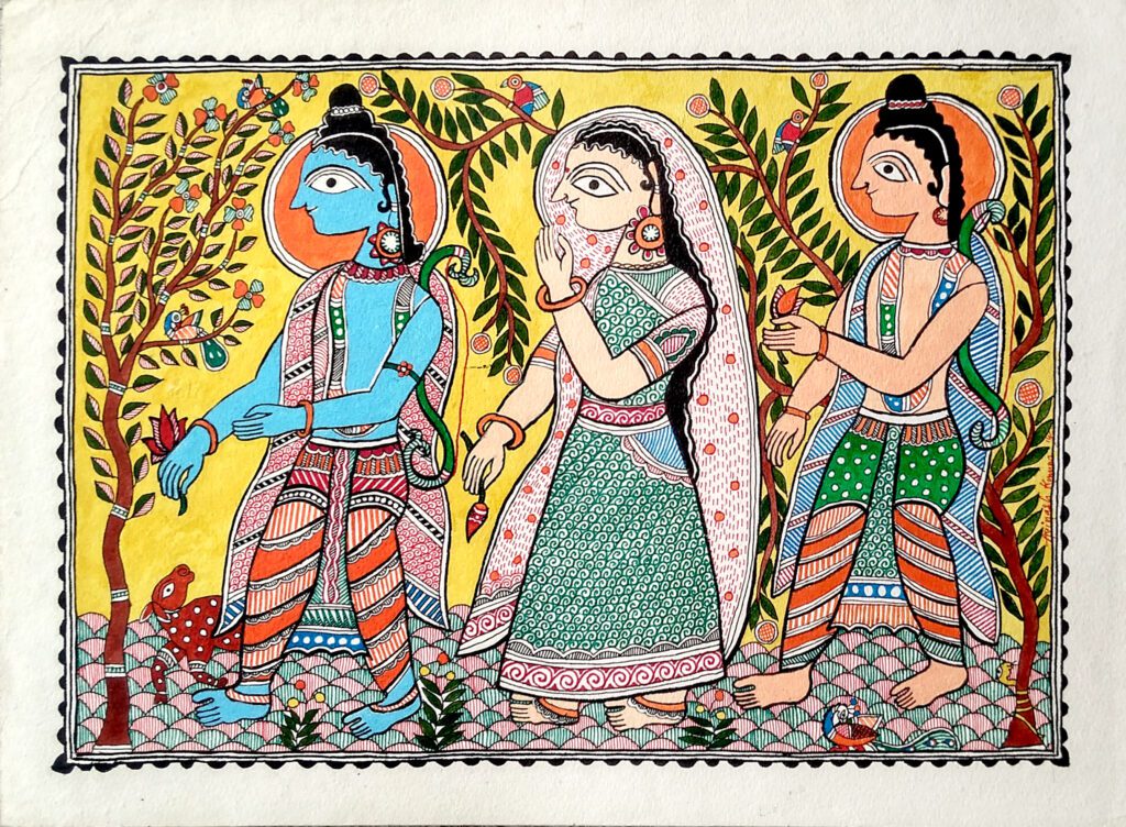 10 Lines On Madhubani Painting